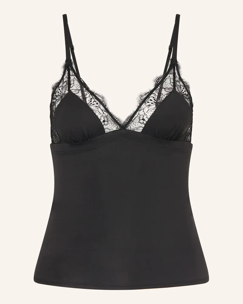 LOVE Stories Schlaftop Bria Mit Spitze schwarz Schwarz