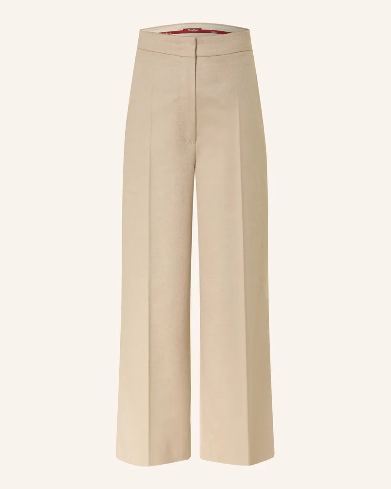 Max Mara Marlenehose MARENGO aus Flanell Beige