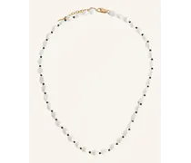 Kette PEARL & BLACK ONYX SHORT NECKLACE by GLAMBOU