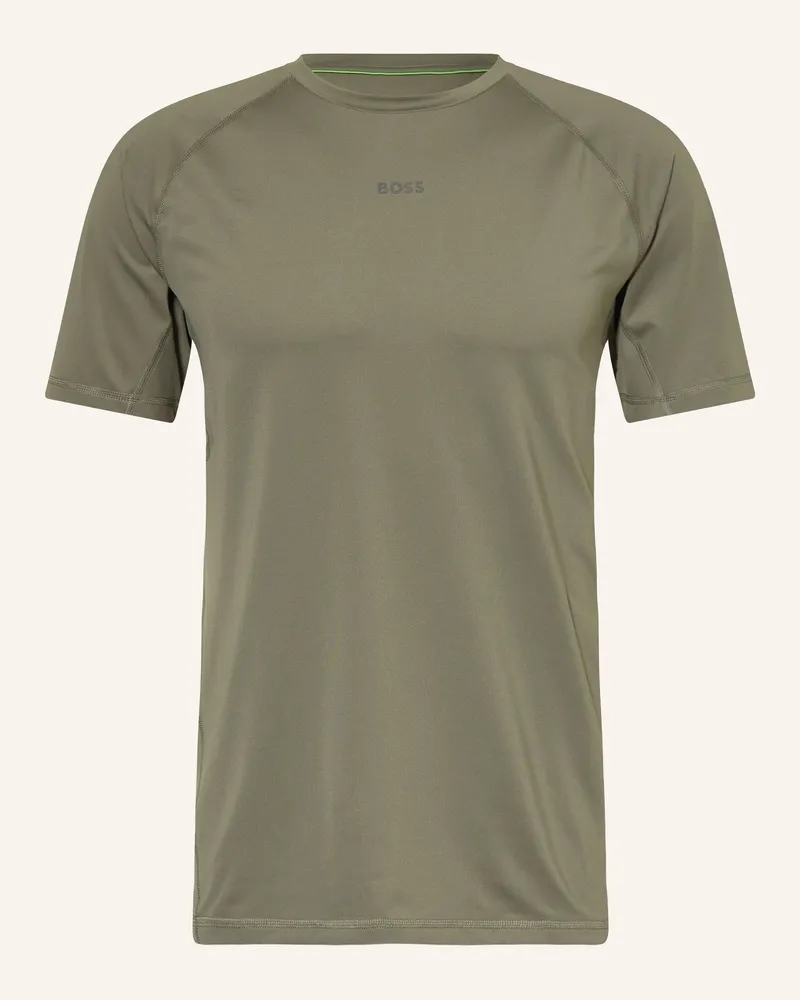 HUGO BOSS T-Shirt Active gruen Oliv