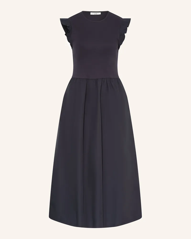 Marc O'Polo Kleid im Materialmix und Volants Dunkelblau