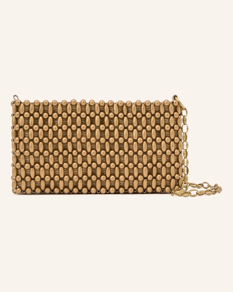 Reiss Schultertasche BEATRIX mit Schmuckperlen Gold