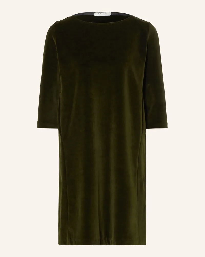 CIRCOLO 1901 Samtkleid Mit 3/4-Arm gruen Dunkelgrün