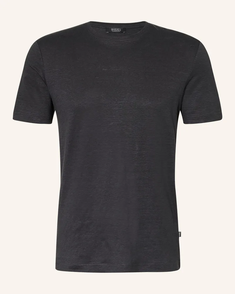 Digel T-Shirt Dark Aus Leinen blau Dunkelgrau