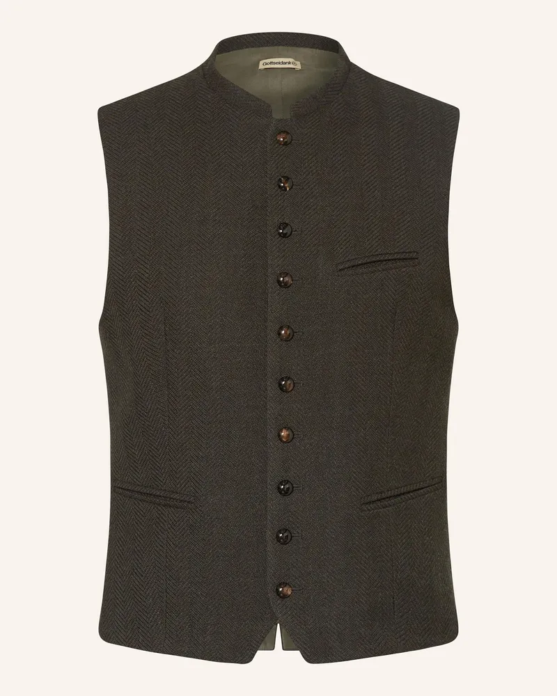 Gottseidank Trachtenweste Konstantin gruen Dunkelgrün