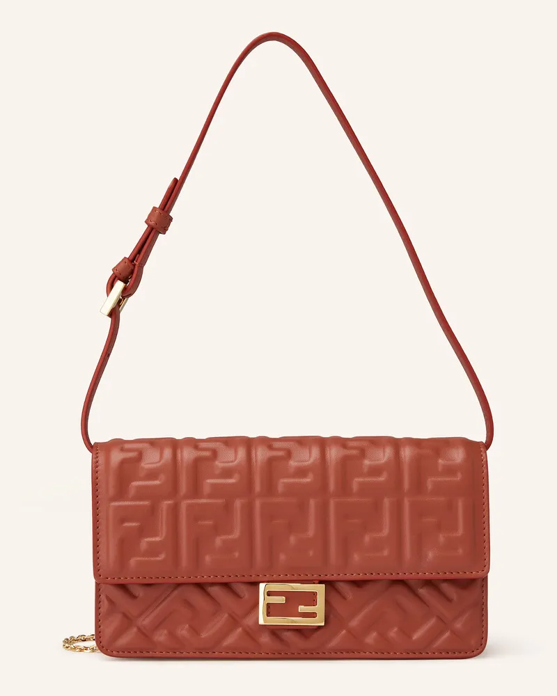 Fendi Geldbörse Baguette Zum Umhängen braun Cognac