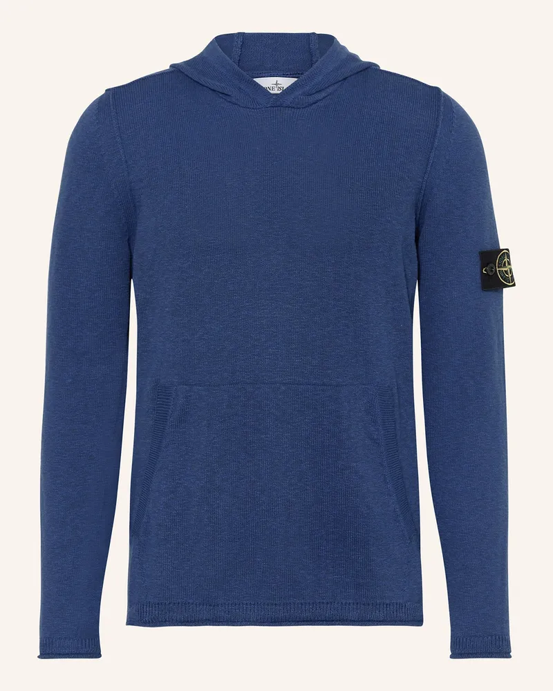Stone Island Strick-Hoodie Blau