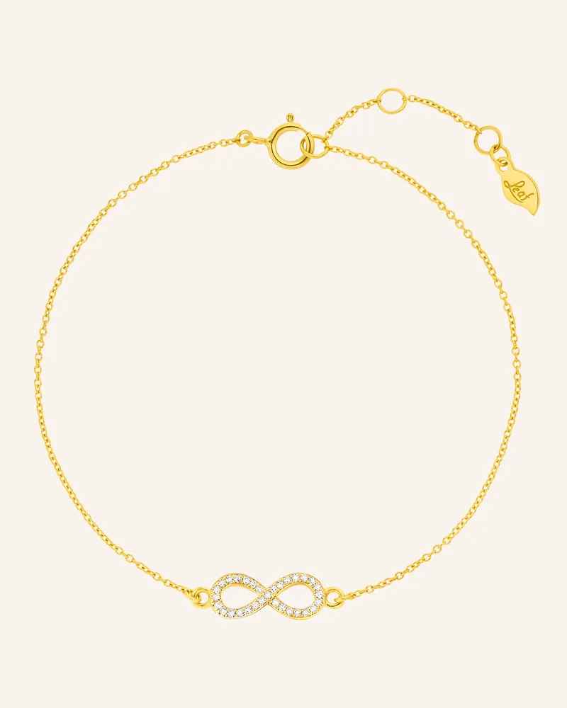 Leaf Armband INFINITY aus 18 Karat Gelbgold mit Diamanten Gold