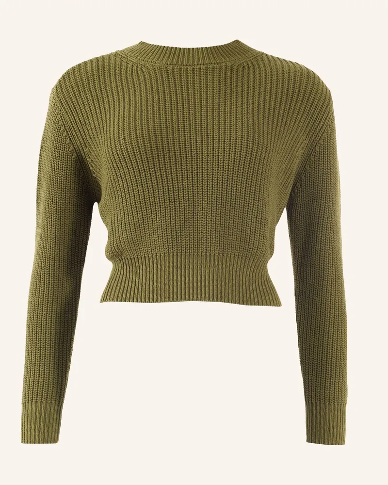 ADLYSH Kurzer Strickpullover Aus Baumwolle gruen Grün