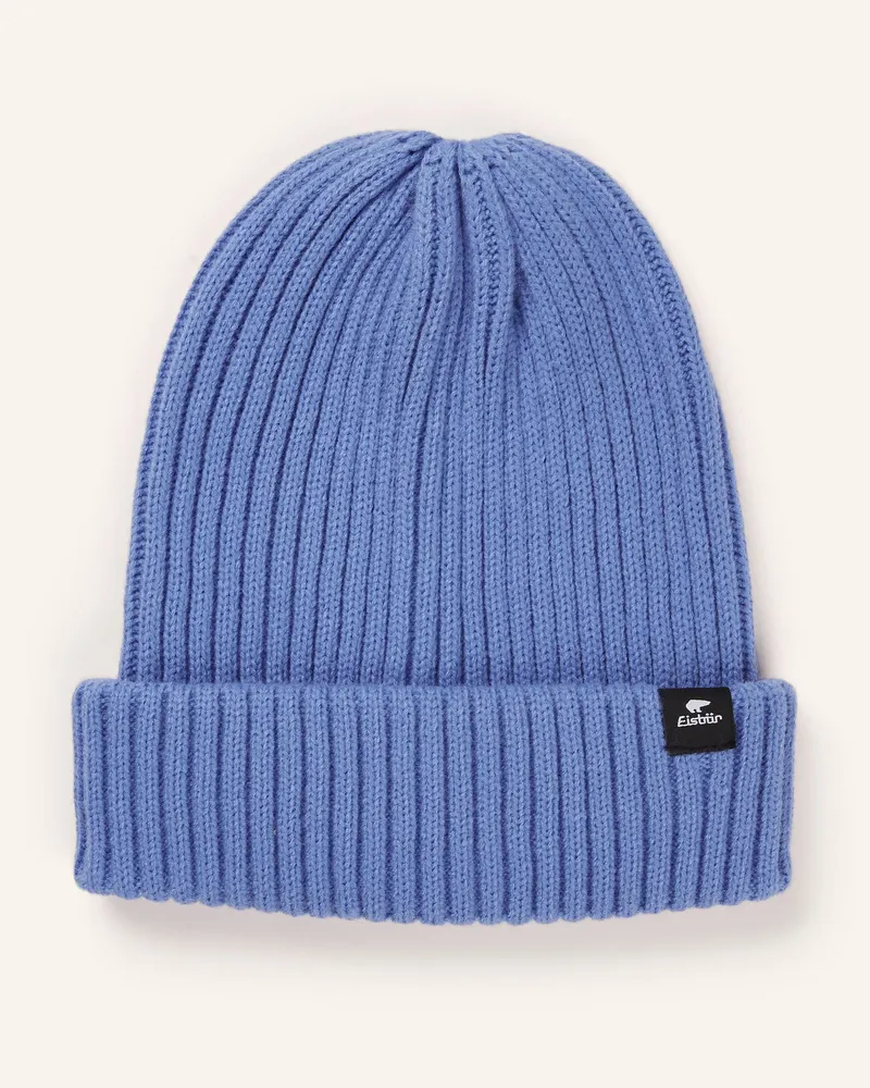 Eisbär Mütze Ripp blau Hellblau