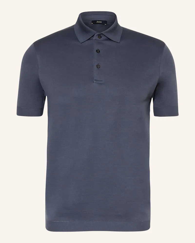 Herno Jersey-Poloshirt blau Dunkelblau