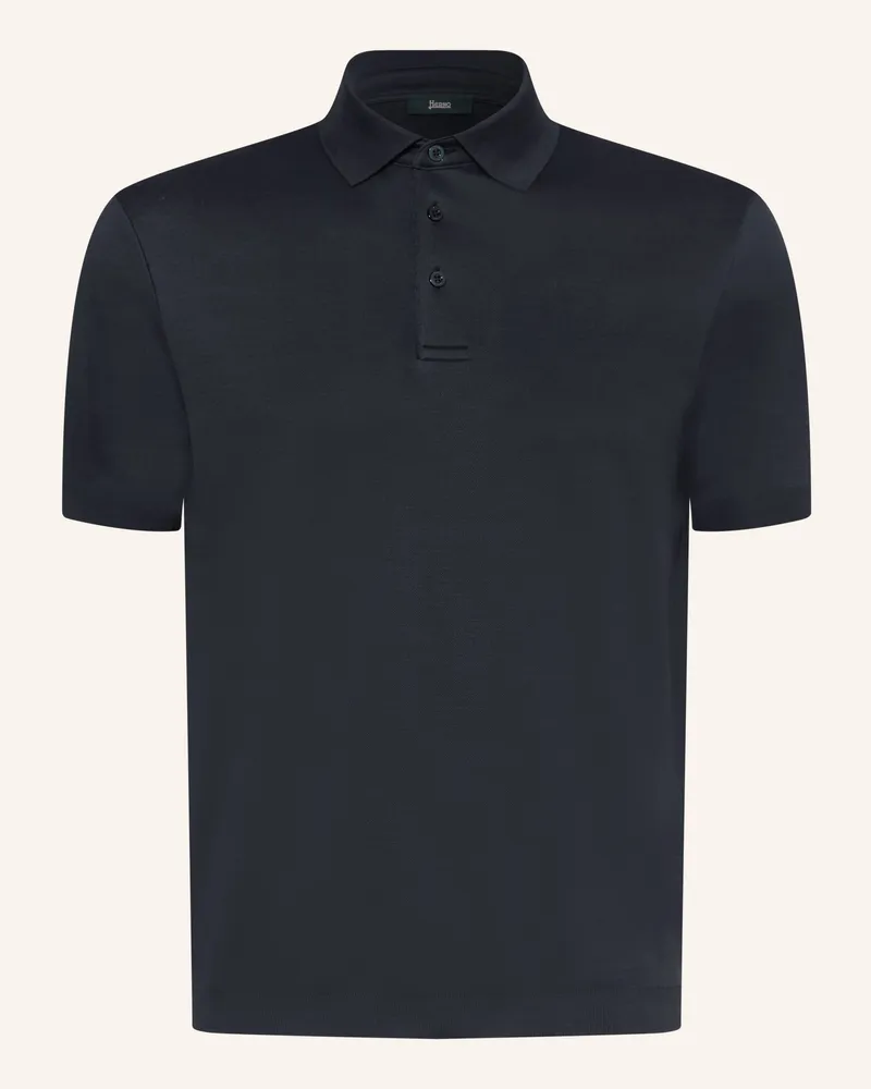 Herno Jersey-Poloshirt blau Dunkelblau