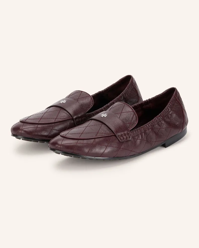 Tory Burch Loafer Quilted Ballet rot Dunkelrot