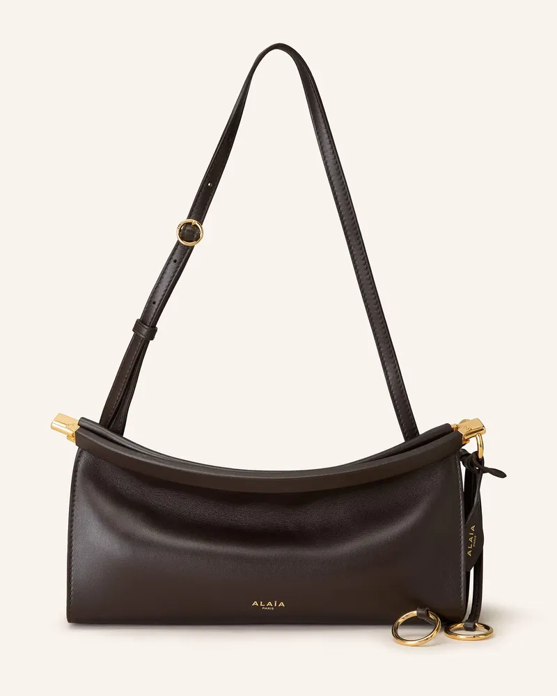 Alaïa Schultertasche LE CLICK SMALL Dunkelbraun