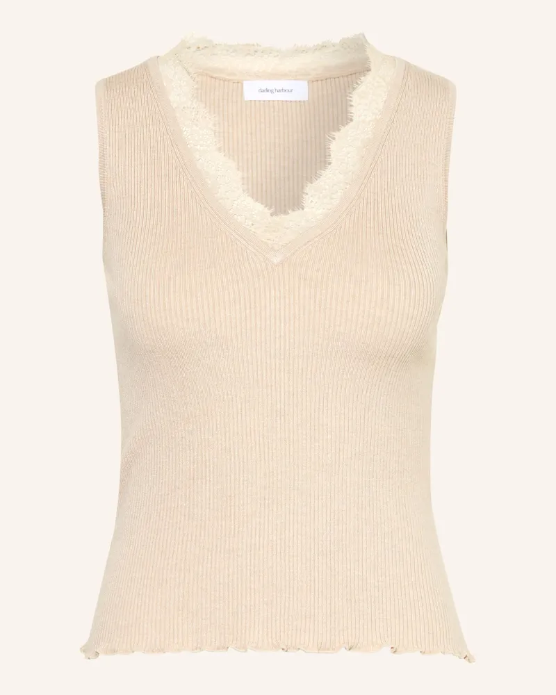 Darling Harbour Stricktop Mit Spitze beige Sand