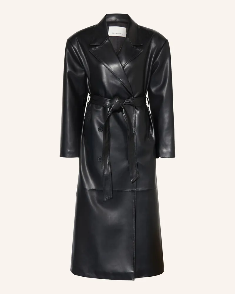 FRANKIE Shop Trenchcoat Tina In Lederoptik schwarz Schwarz