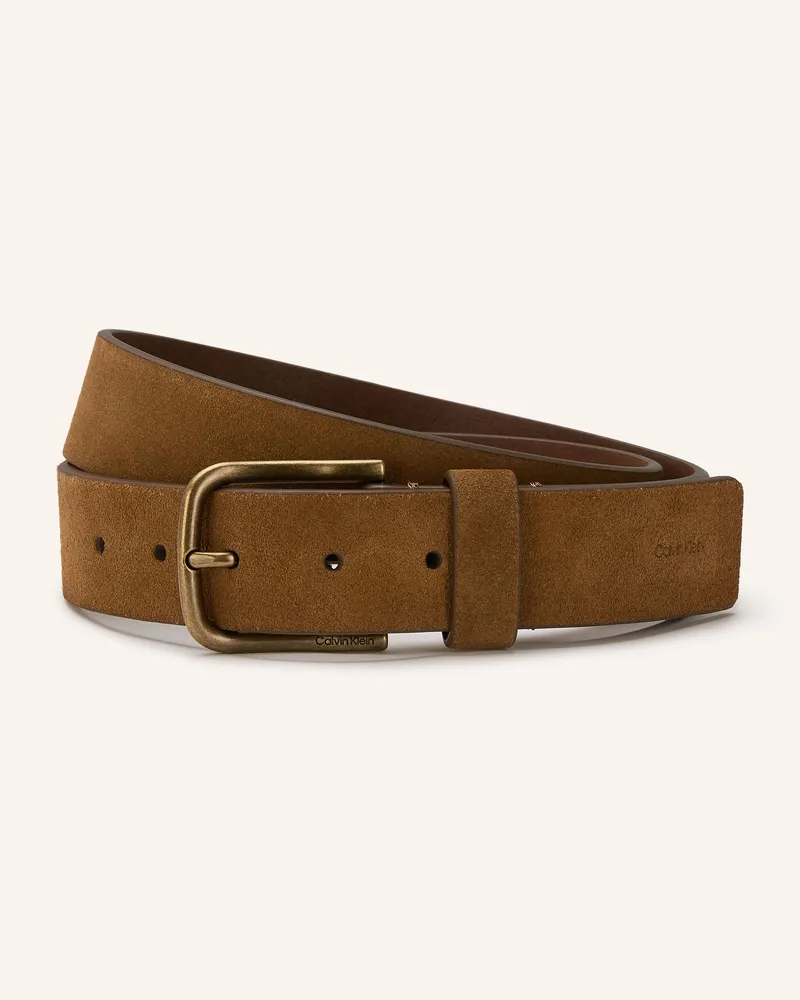 Calvin Klein Ledergürtel braun Cognac