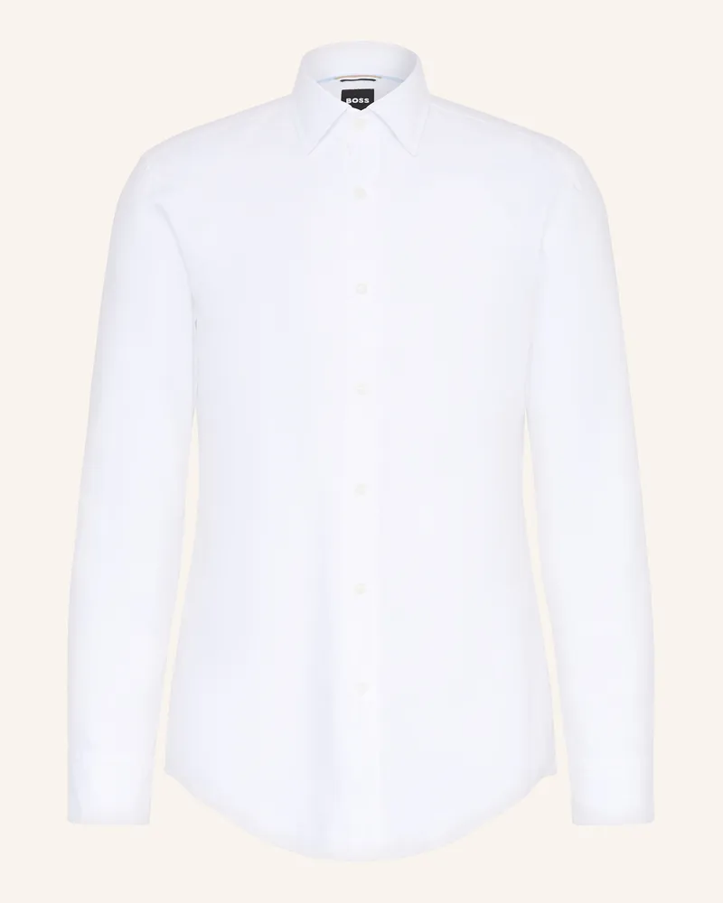 HUGO BOSS Hemd HANK Slim Fit Weiss