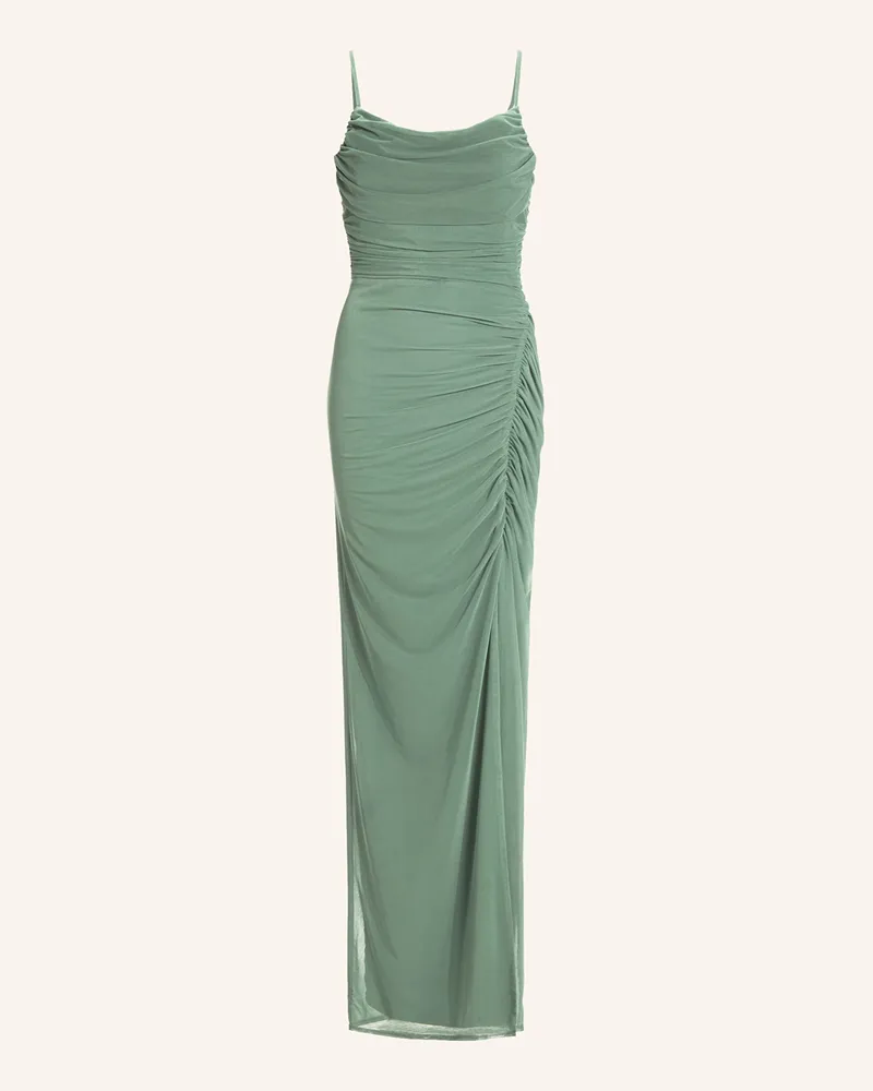 Swing Abendkleid aus Mesh Petrol