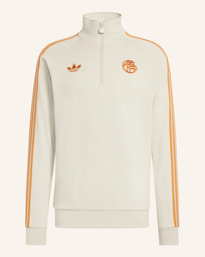 adidas Fc Bayern München Originals Top Mit Reissverschluss Bis Zur Brust beige Beige