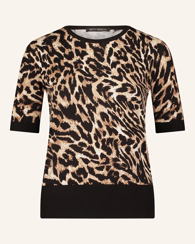 Betty Barclay Strickshirt mit Schmucksteinen Hellbraun