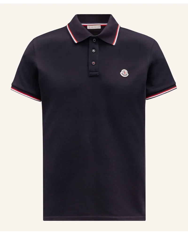 Moncler Piqué-Poloshirt Blau