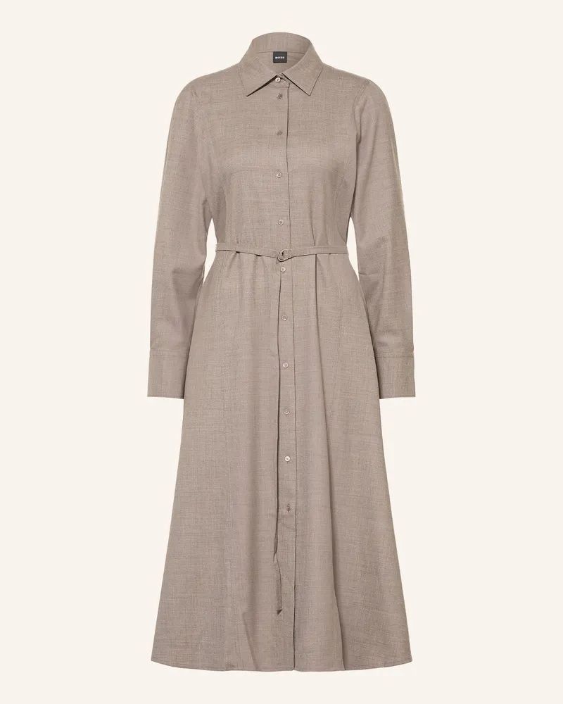 HUGO BOSS Hemdblusenkleid Dannel beige Beige