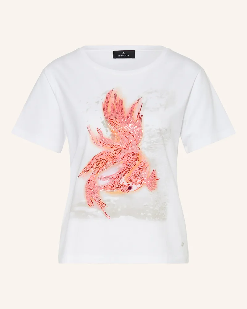 monari T-Shirt mit Schmucksteinen Weiss