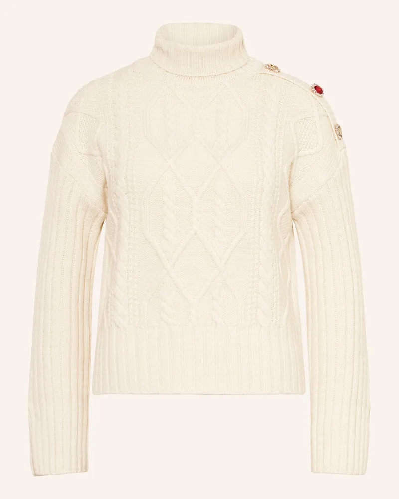 Liu Jo Pullover mit Schmucksteinen Weiss