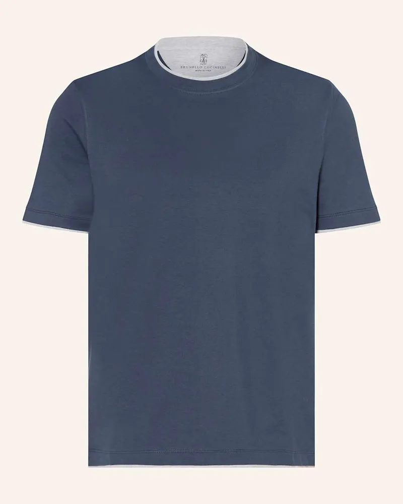 Brunello Cucinelli T-Shirt Blau