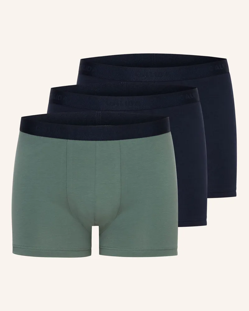 Calida 3er-Pack Boxershorts NATURAL BENEFIT Dunkelgrün