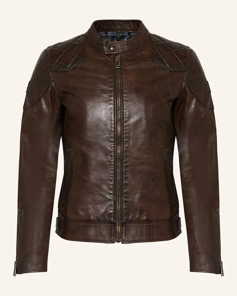 Belstaff Lederjacke OUTLAW Dunkelbraun