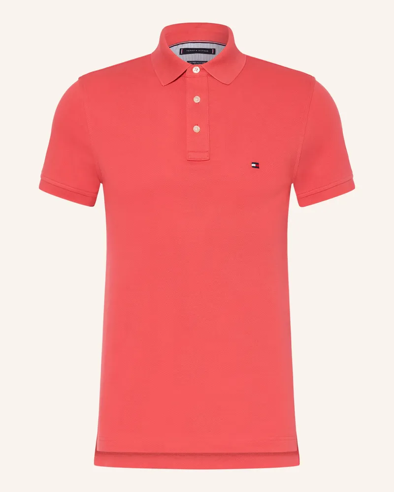 Tommy Hilfiger Piqué-Poloshirt Slim Fit rot Hellrot