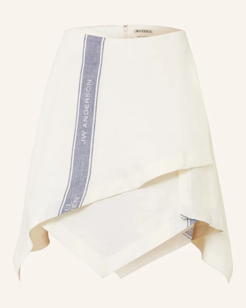 J.W.Anderson Leinenrock In Wickeloptik weiss Ecru