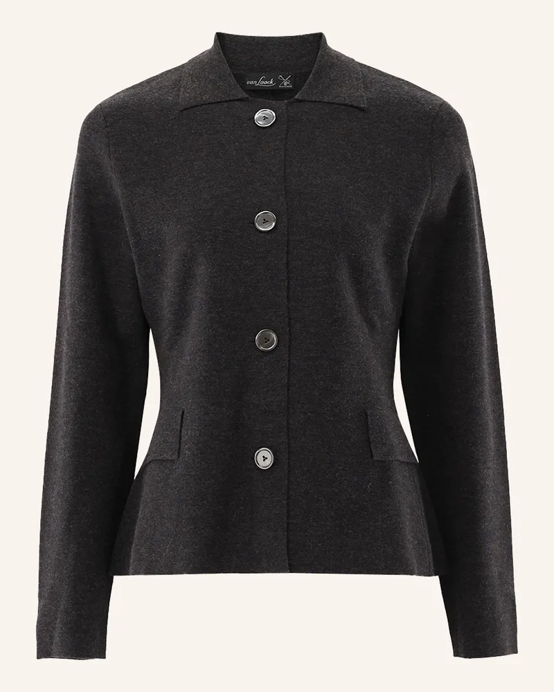 van Laack Strickjacke grau Dunkelgrau