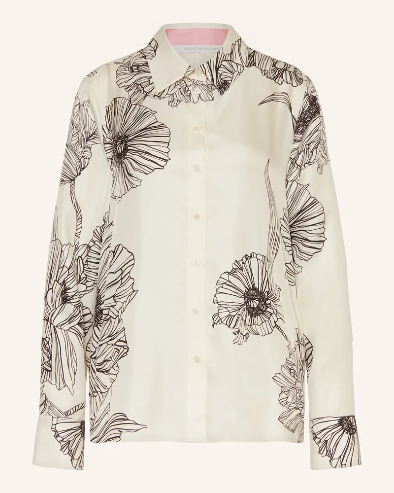 Herzen's Angelegenheit Hemdbluse aus Seide Schwarz