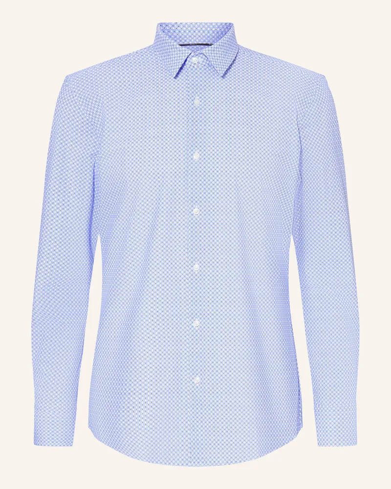 HUGO BOSS Hemd HANK PERFORMANCE Slim Fit Blau