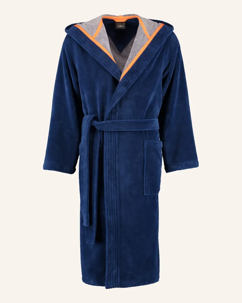 Cawö Bademantel blau Blau