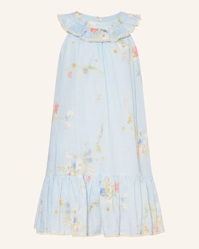 Zimmermann Kleid LUCKY mit Rüschen Hellblau