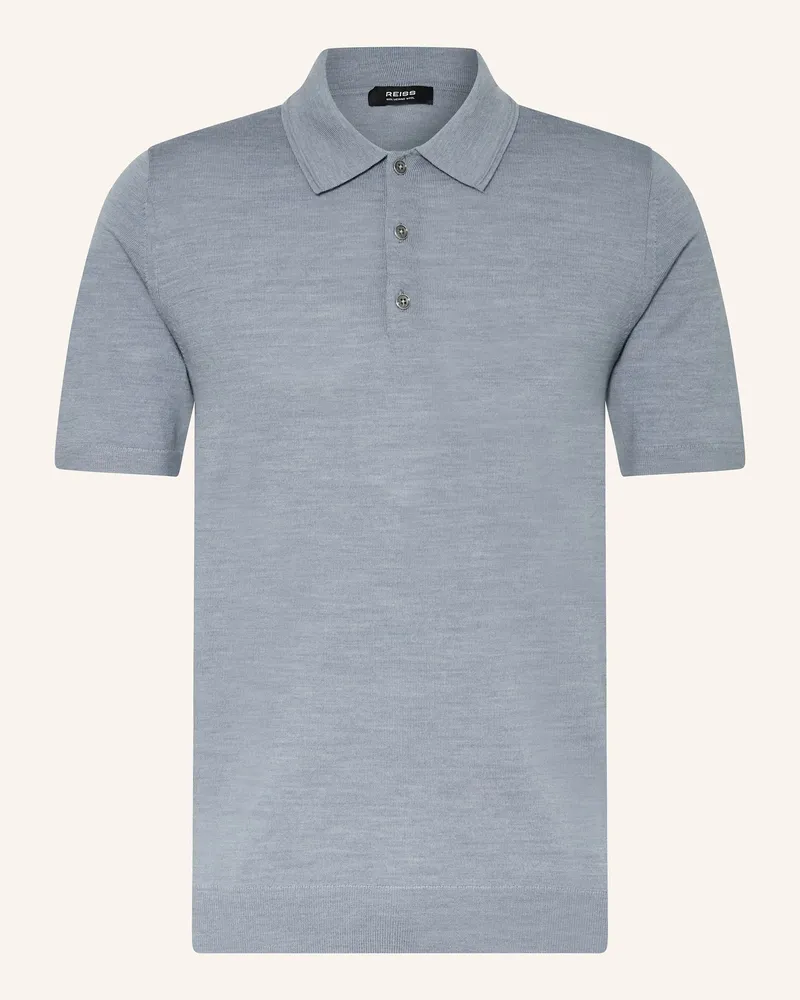 Reiss Strick-Poloshirt MANOR Blau