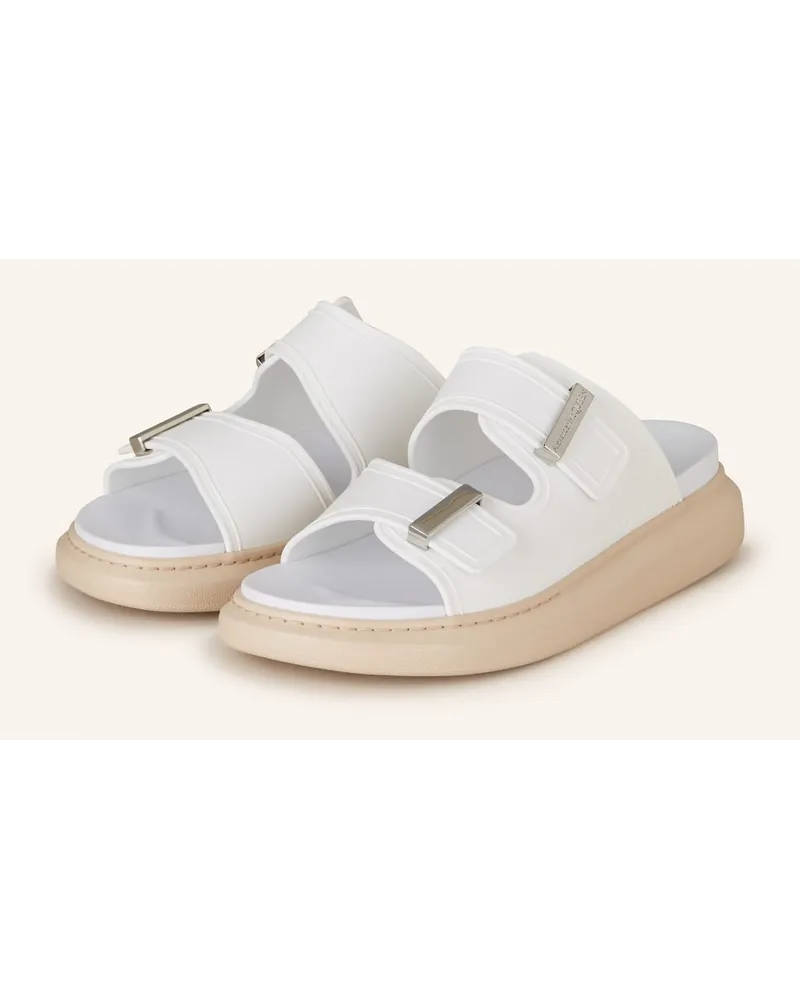 Alexander McQueen Plateau-Pantoletten - WEISS Weiss