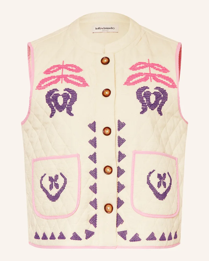 Lollys Laundry Steppweste Cairoll beige Creme