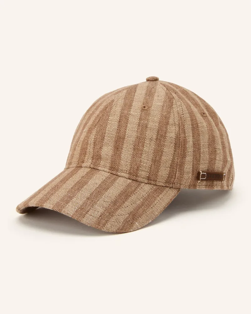 Stetson Cap Barista Mit Leinen beige Hellbraun