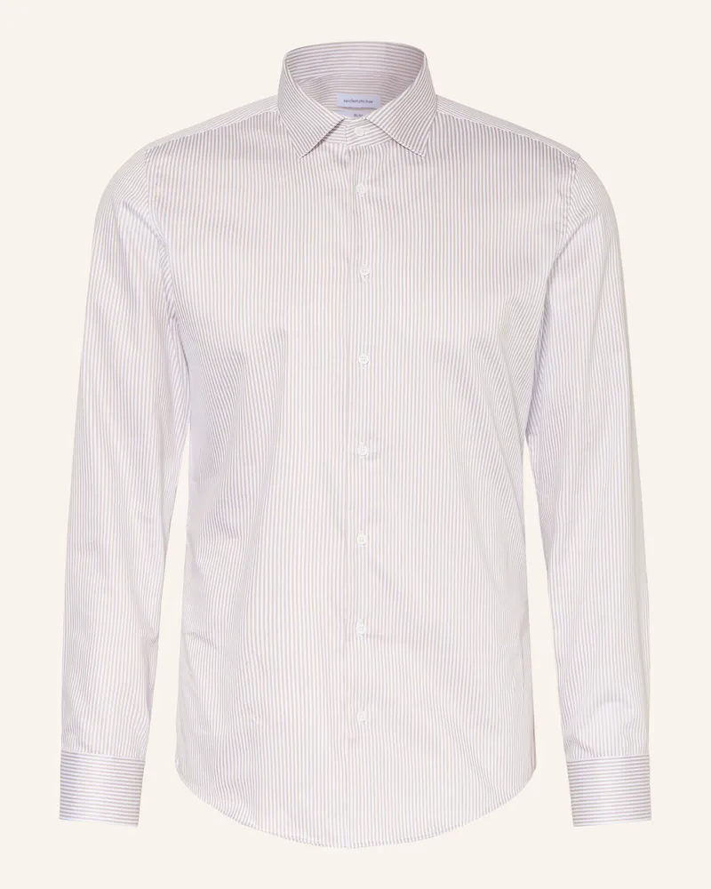 Seidensticker Hemd Slim Fit beige Beige