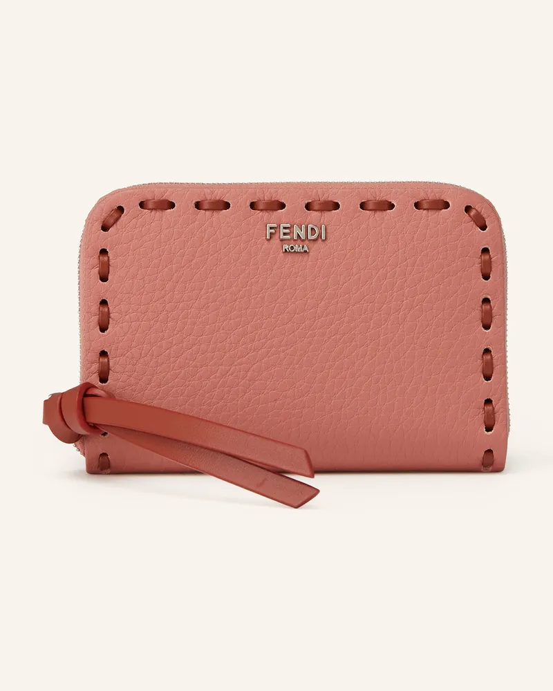 Fendi Geldbörse Selleria Micro rosa Hellrot