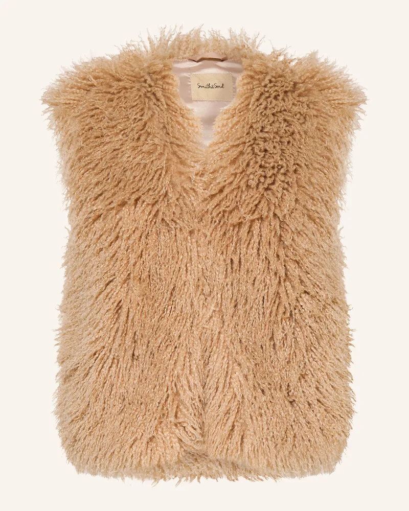 Smith & Soul Kunstfell-Weste beige Beige