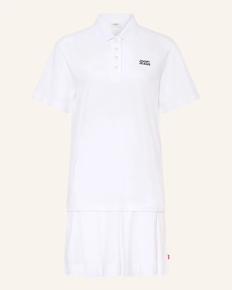 JOOP! Piqué-Polokleid TADENA Weiss