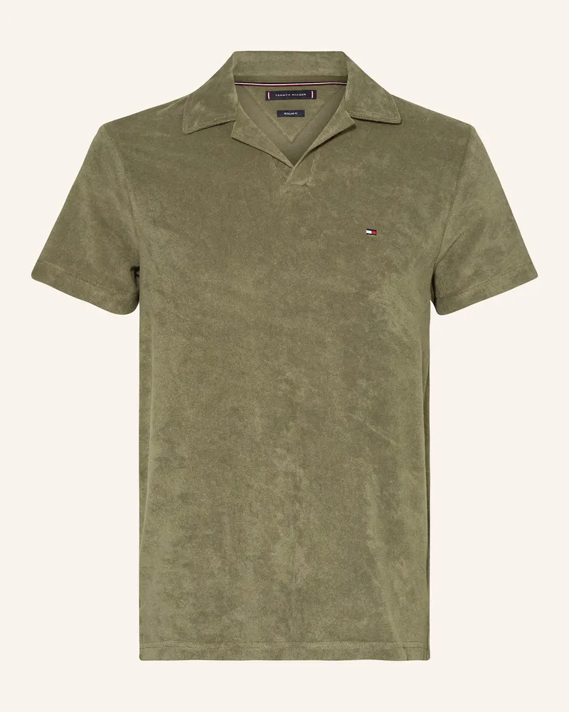 Tommy Hilfiger Frottee-Poloshirt gruen Oliv
