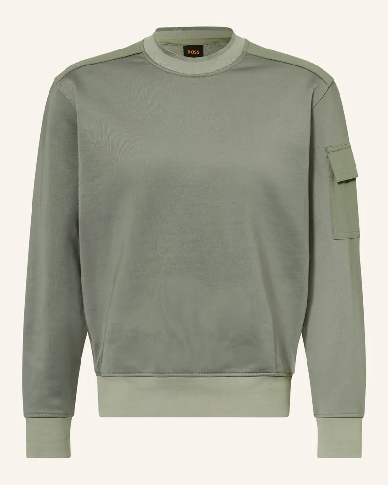HUGO BOSS Sweatshirt Functional gruen Grün