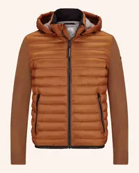 Milestone Steppjacke MSGENUA im Materialmix mit abnehmbarer Orange